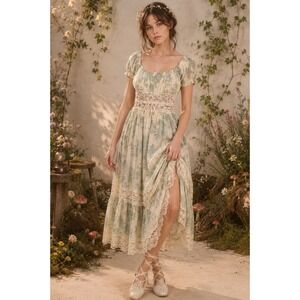 saege lace midi dress Sage Vintage Lace Appliqué and Tulle Midi Dress – Wild & Free Boutiques main image 0